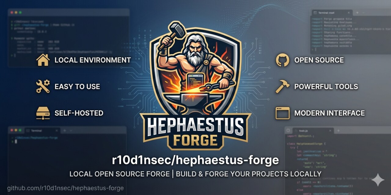 Hephaestus' Forge — local, open-source forge: build and forge your projects locally